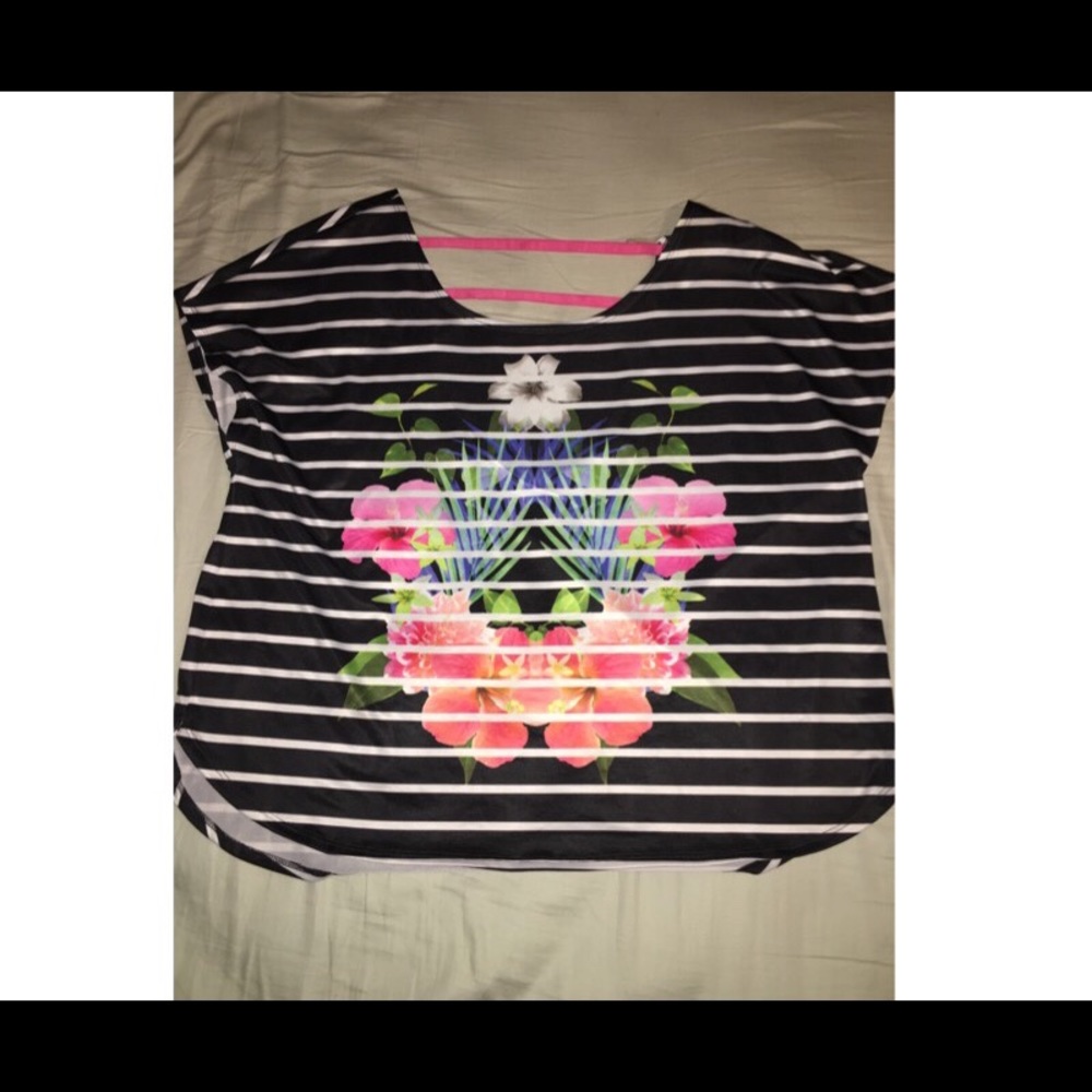 Women’s Stripped Floral Top